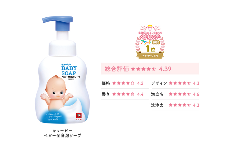 男女兼用 牛乳石鹸 キューピー ベビー全身泡ソープ ベビーせっけんの香り ポンプ付 400ml materialworldblog.com