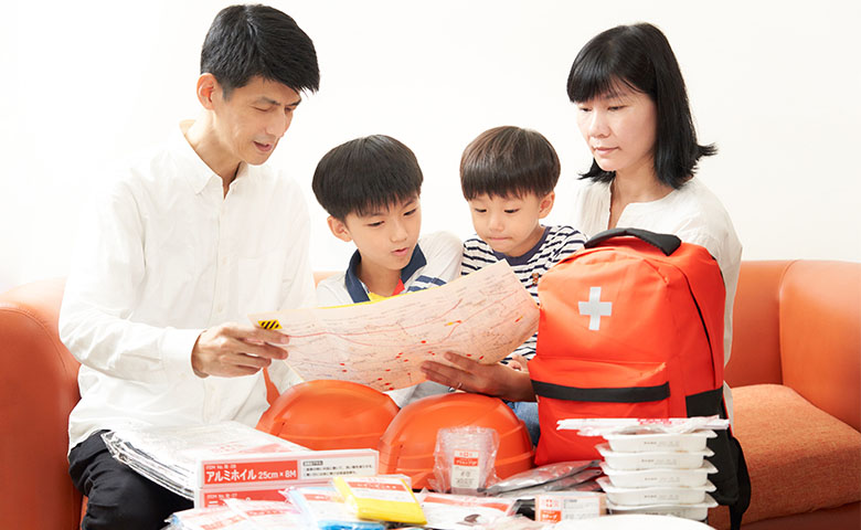 子どもと一緒に学ぶ「自らできる災害の備え」