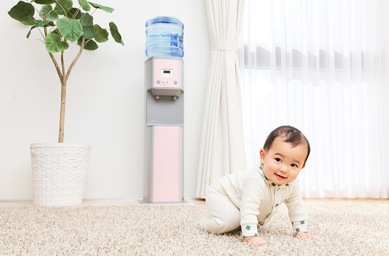 おいしいお水やお湯がさっと用意できるアクアクララで離乳食づくりがもっと簡単に楽しく!
