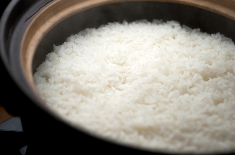ご飯はおいしいお水で甘みとうまみがアップ