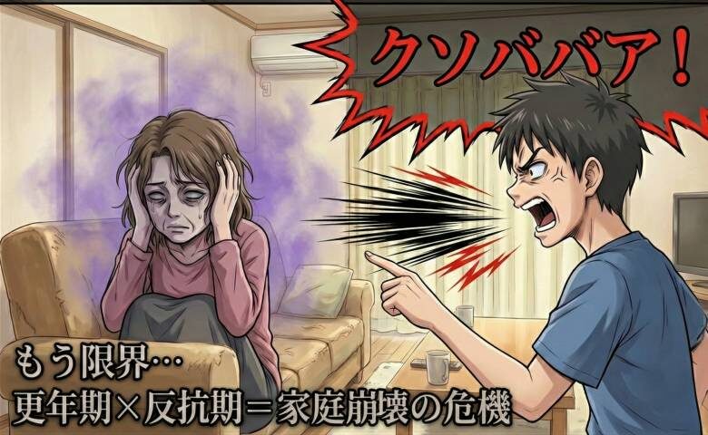 更年期の母と反抗期の長男